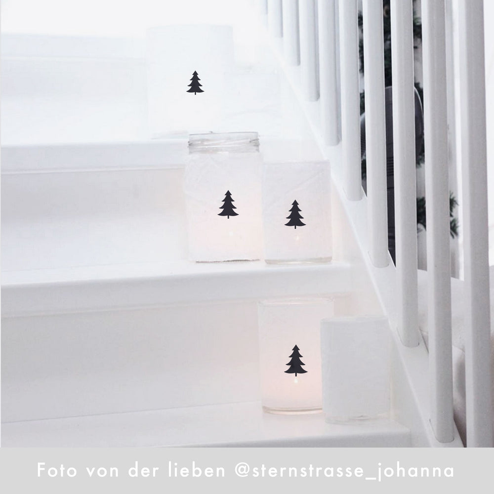 Wandsticker Tannen Schwarz