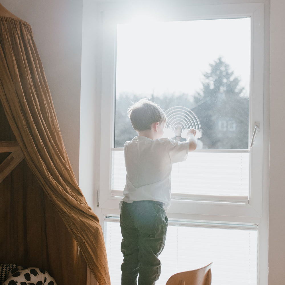 Fenstersticker Regenbogen zum Ausmalen