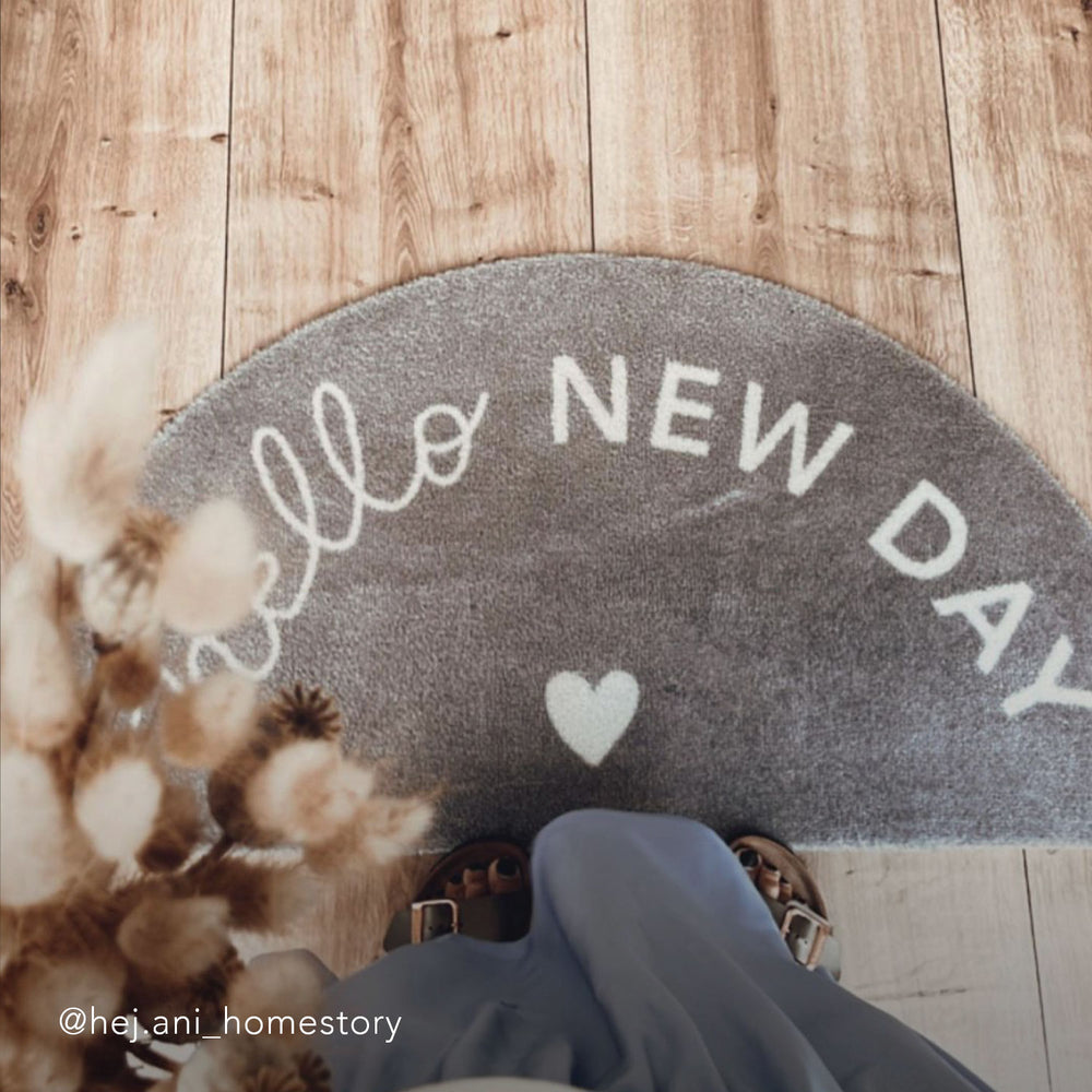 Waschbare Fußmatte Hello New Day