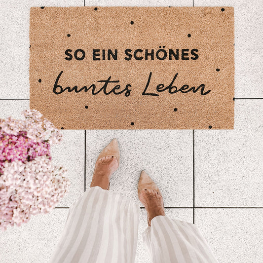 Kokos Fußmatte Buntes Leben | Eulenschnitt 