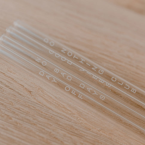Strohhalme No Bad Days aus Glas 20cm im 4er Set