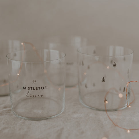 Trinkglas im 2er Set Tannen schwarz