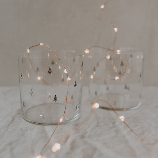 Trinkglas im 2er Set Tannen schwarz