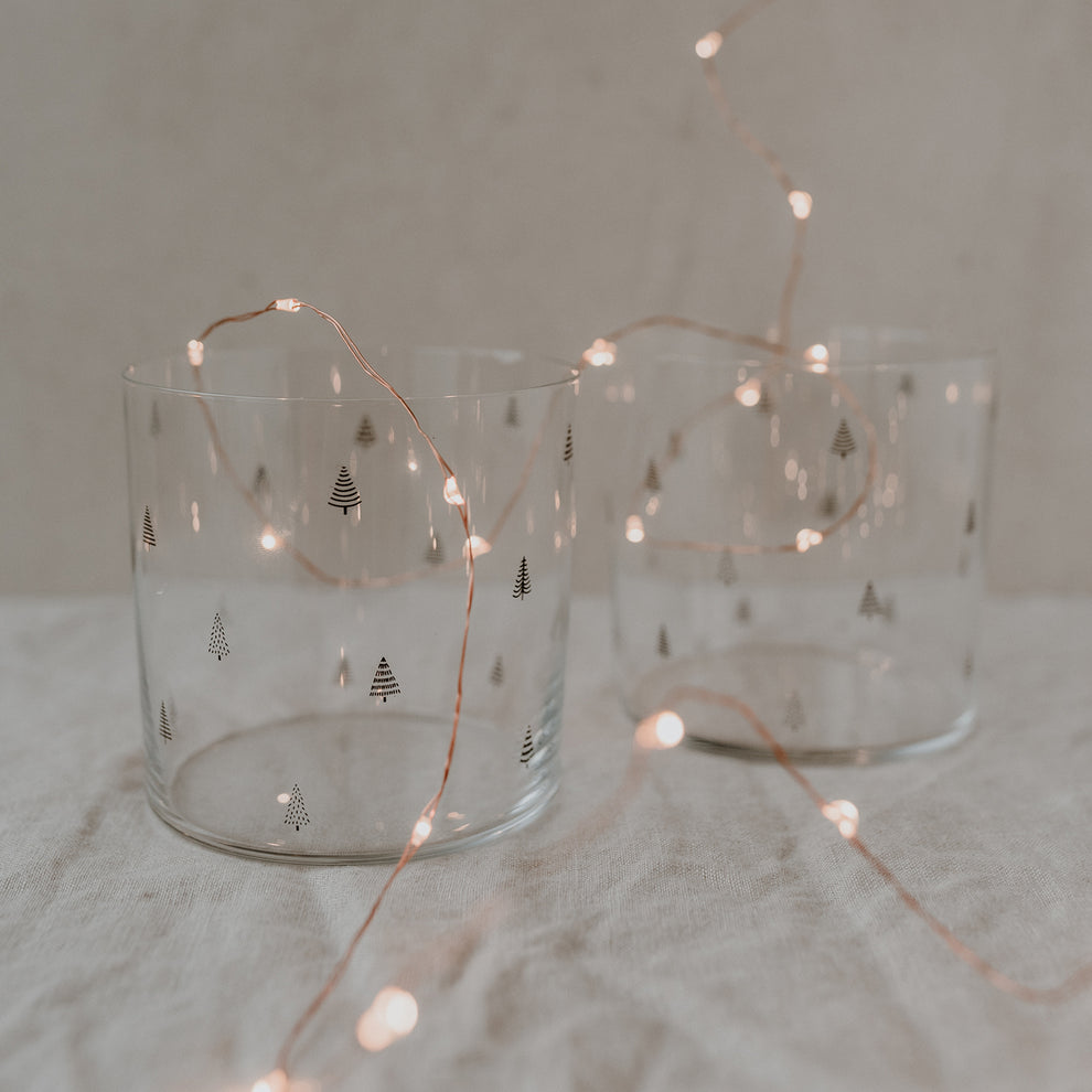 Trinkglas im 2er Set Tannen schwarz