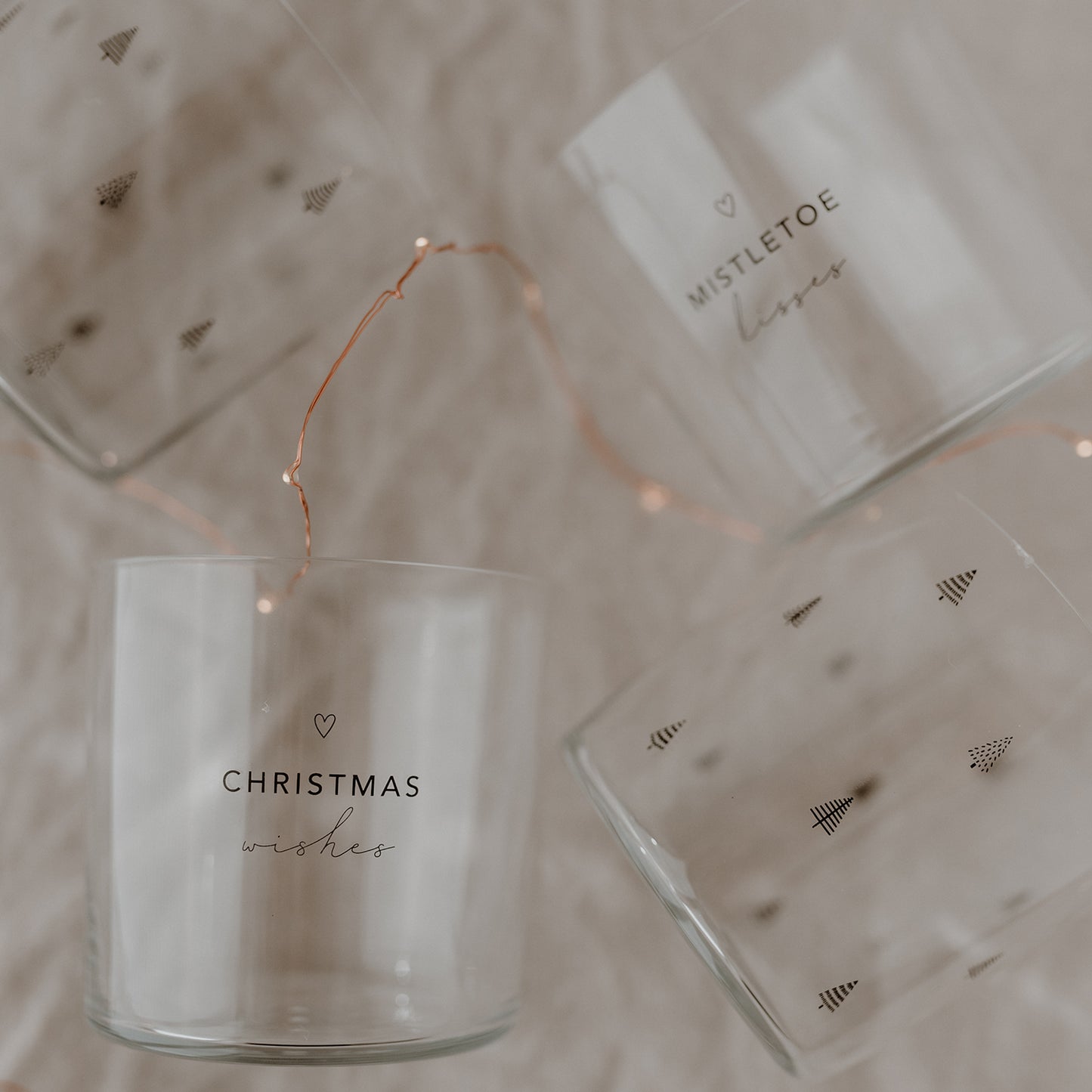 Trinkglas im 2er Set Christmas schwarz