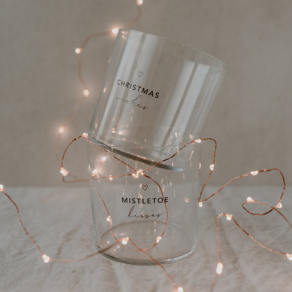 Trinkglas im 2er Set Christmas schwarz