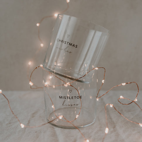 Trinkglas im 2er Set Christmas schwarz