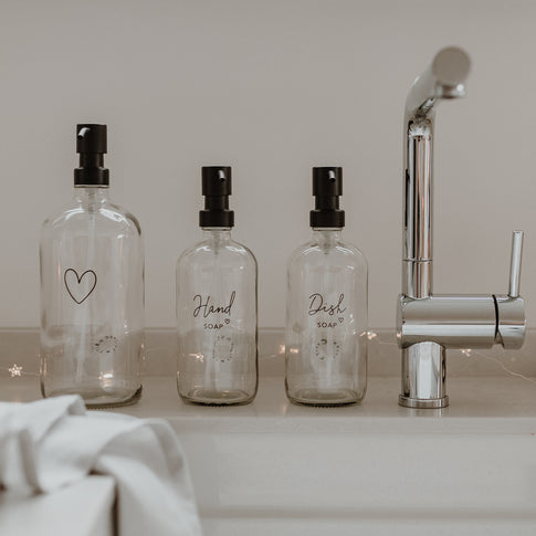 Seifenspender Herz transparent 1L