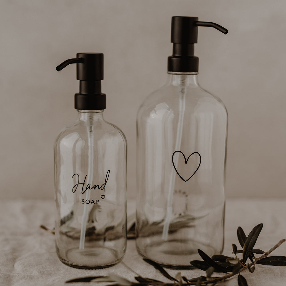 Seifenspender Herz transparent 1L