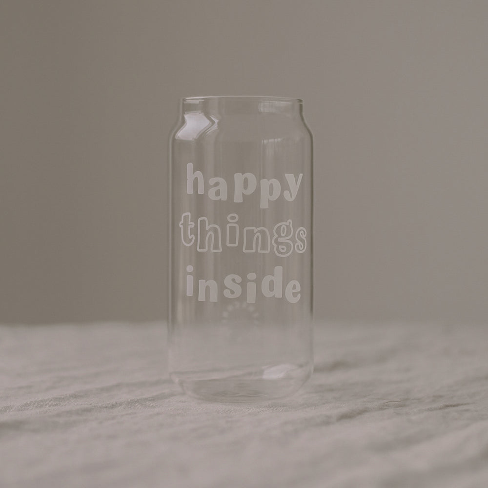 Hohes Trinkglas Happy Things | Eulenschnitt 