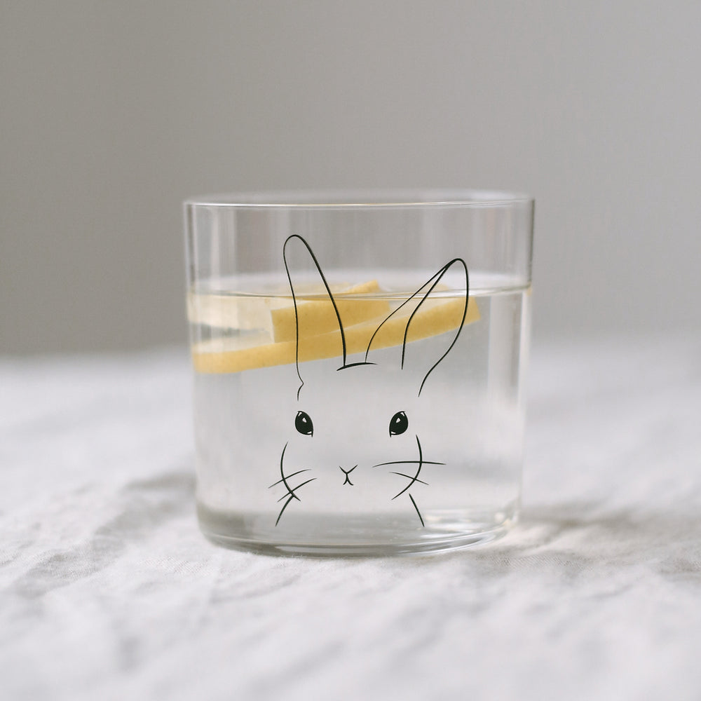 Trinkglas Hase schwarz