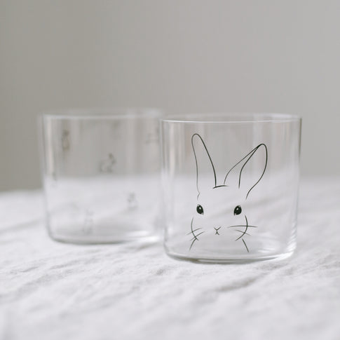 Trinkglas Hase schwarz