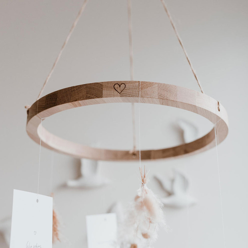 Holzkranz Herz aus Eiche