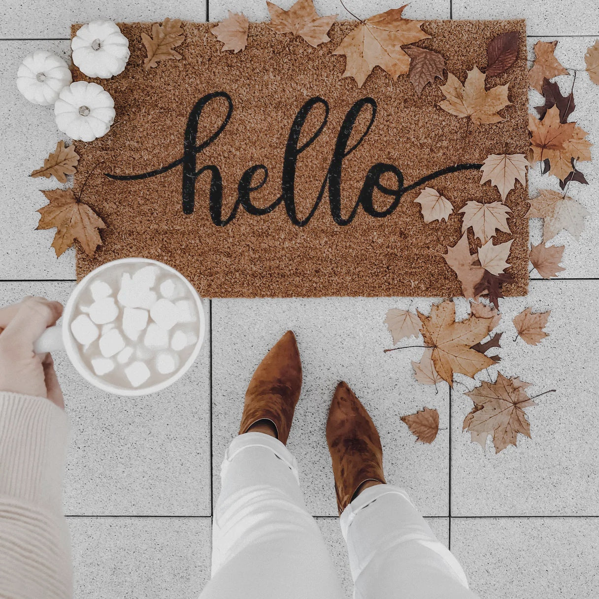 Kokos Fußmatte Hello