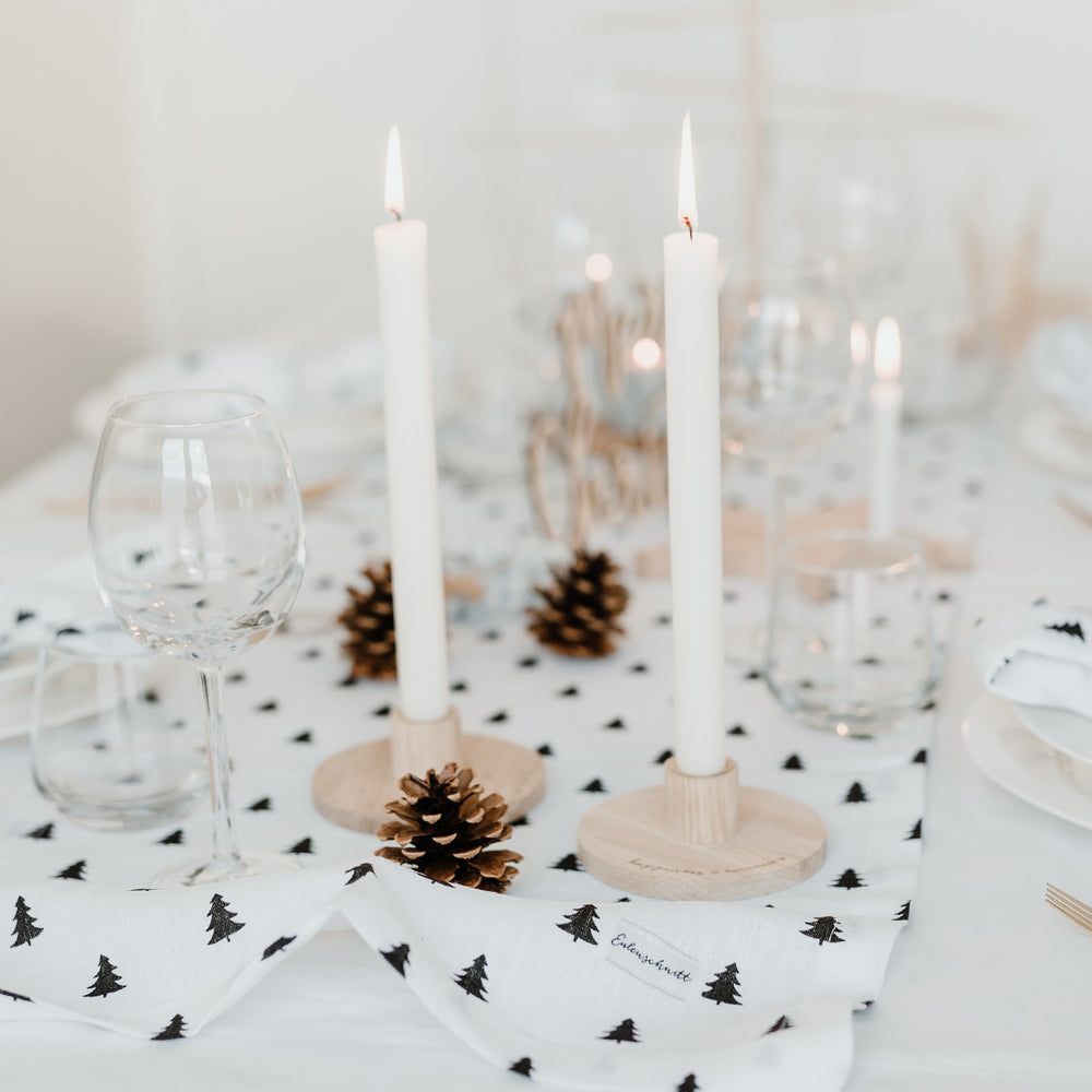 Kerzenständer Happiness aus Eiche