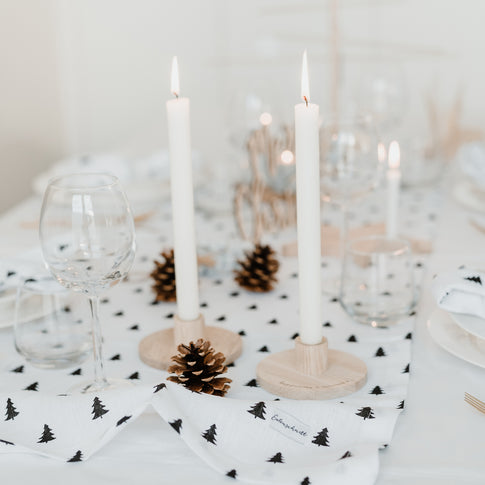 Kerzenständer Happiness aus Eiche