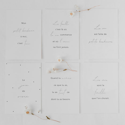Card Set Phrases 6 Piece Set