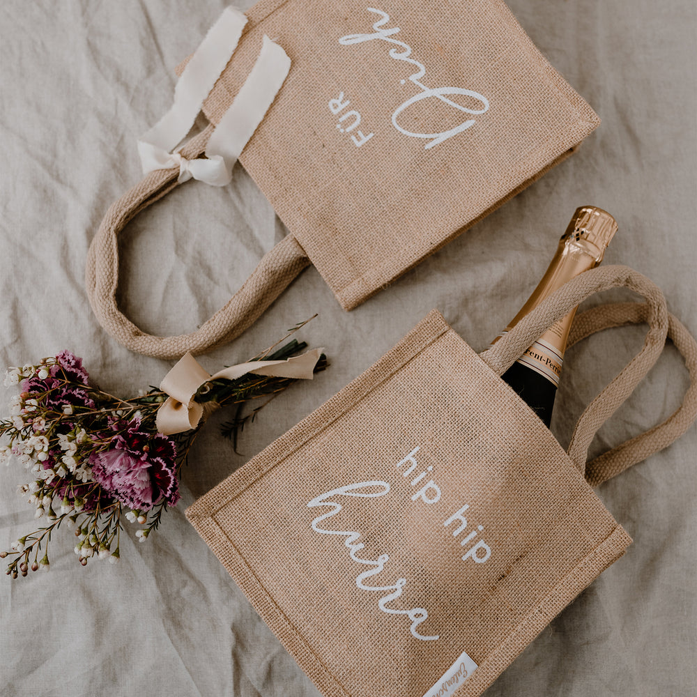 Mini Jute Shopper Für Dich & Hurra im 2er Set
