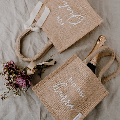 Mini Jute Shopper Für Dich & Hurra im 2er Set
